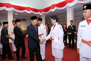 ACARA PENGUKUHAN PASKIBRAKA PROVINSI RIAU TAHUN 2016 
